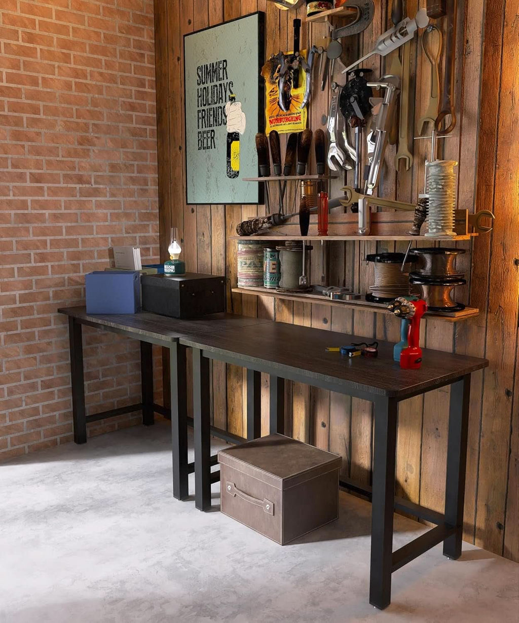 43 Inch Home Office Desk With Heavy Duty Steel Frame