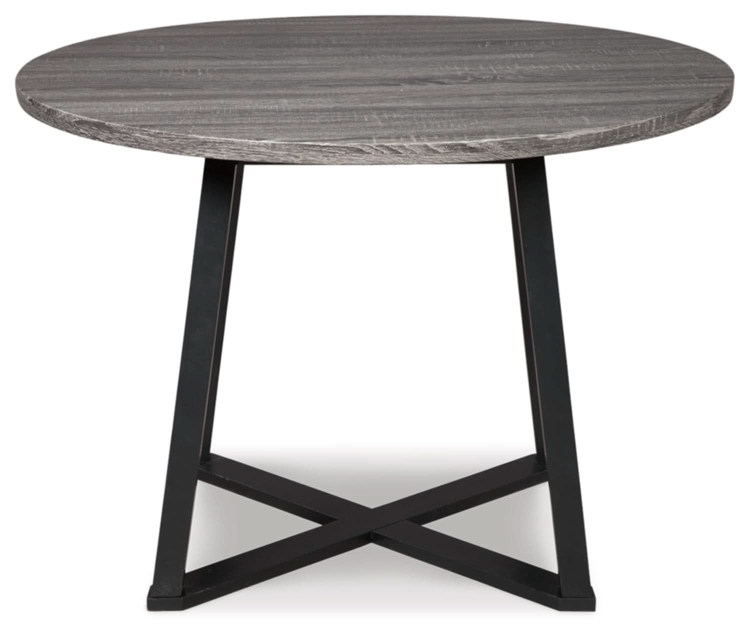 Centiar Mid Century Round Dining Table Gray Metal Legs