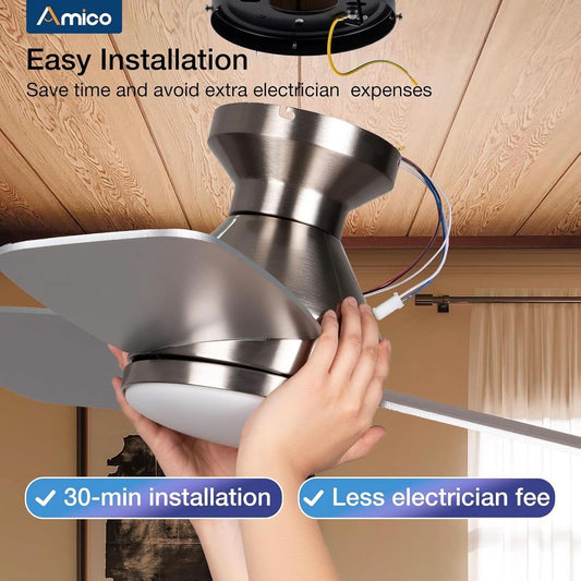 42 Inch Ceiling Fan With Dimmable Light And Remote