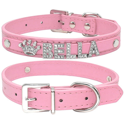 Personalized Cat Rhinestone Puppy Small Dogs Collar