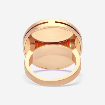 Roberto Coin Love in Verona 18K Rose Gold Diamond & Blue Lapis Statement Ring Sz. 6.5 8883126AX65X
