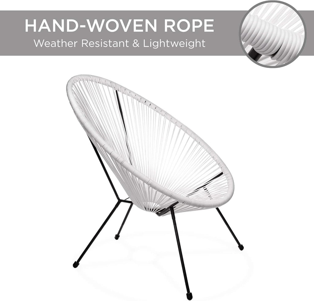 Acapulco White All-Weather Outdoor 3-Piece Patio Set