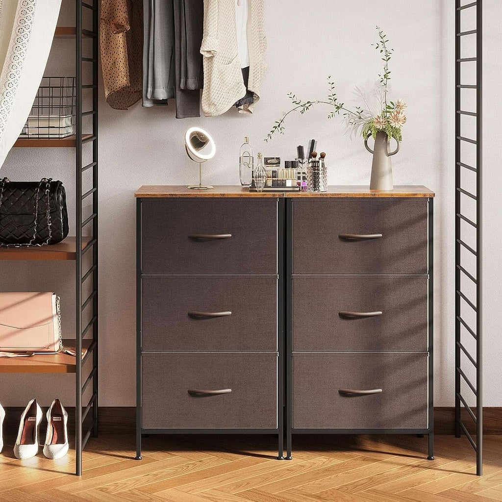 Small Brown Dresser With Three Drawers For Bedroom