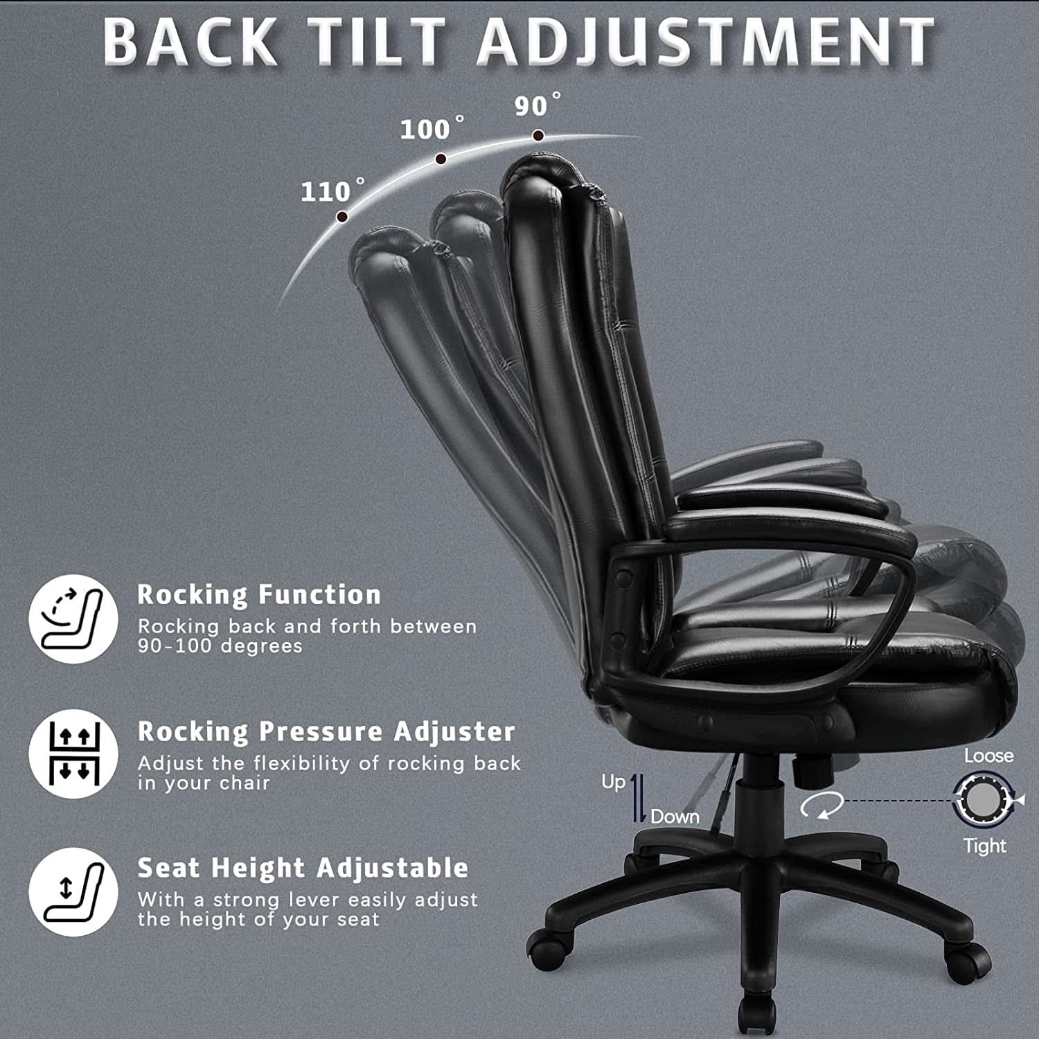 Ergonomic High Back Office Chair for Big and Tall Managers