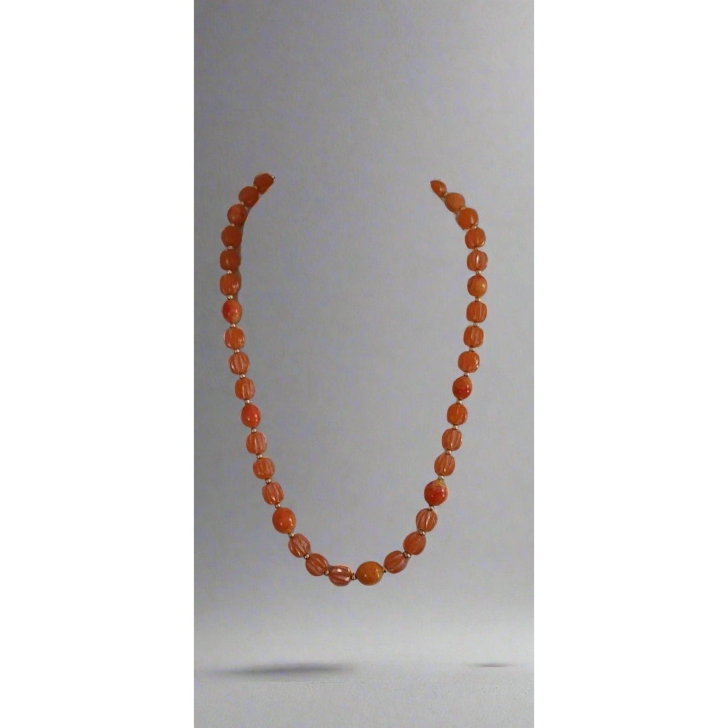 Vintage Orange Bead Necklace