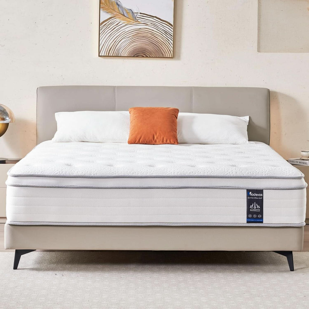 Queen Twelve Inch Hybrid Memory Foam Mattress Boxed Premium