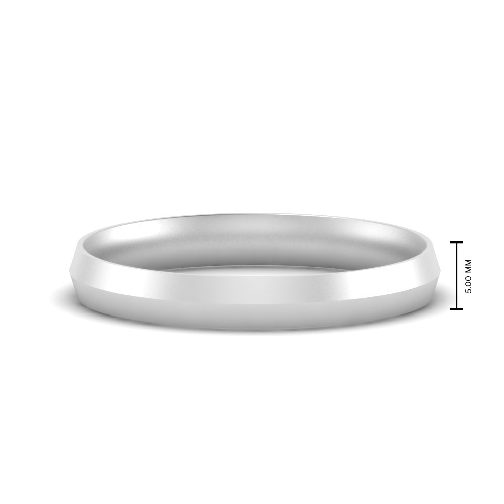 4 mm Comfort Fit Knife Edge Mens Band