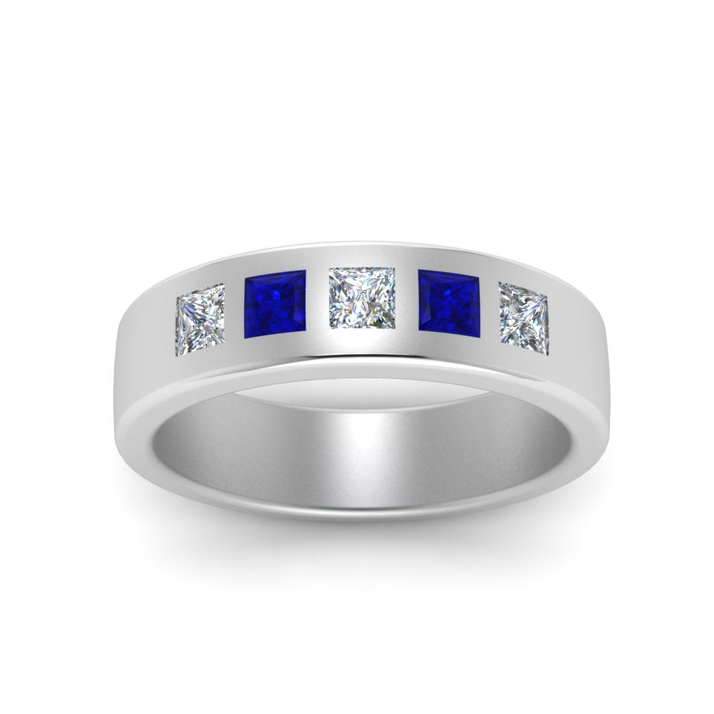 Flat Flush Set Mens Wedding Band