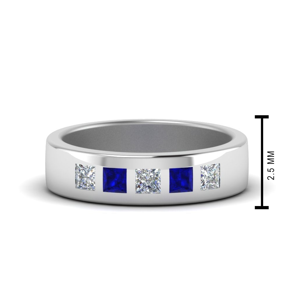 Flat Flush Set Mens Wedding Band