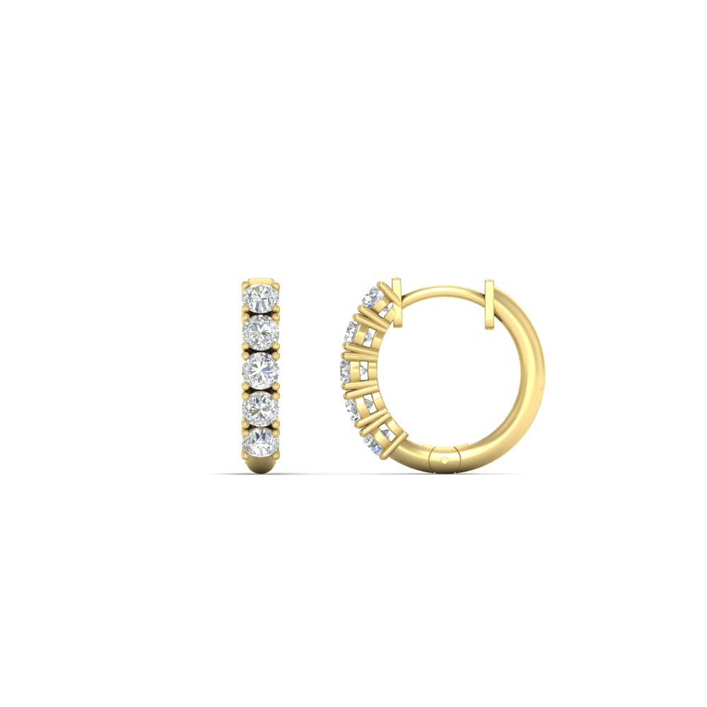 1/2 Carat Stunning Five Stone Huggie Hoops