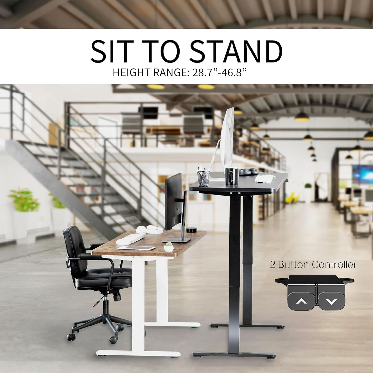 60 Inch Electric Height Adjustable Desk For Home Office
