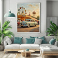 1951 Step-Down Racing Legend Country Fair Wall Art | Retro Festival Automotive Print
