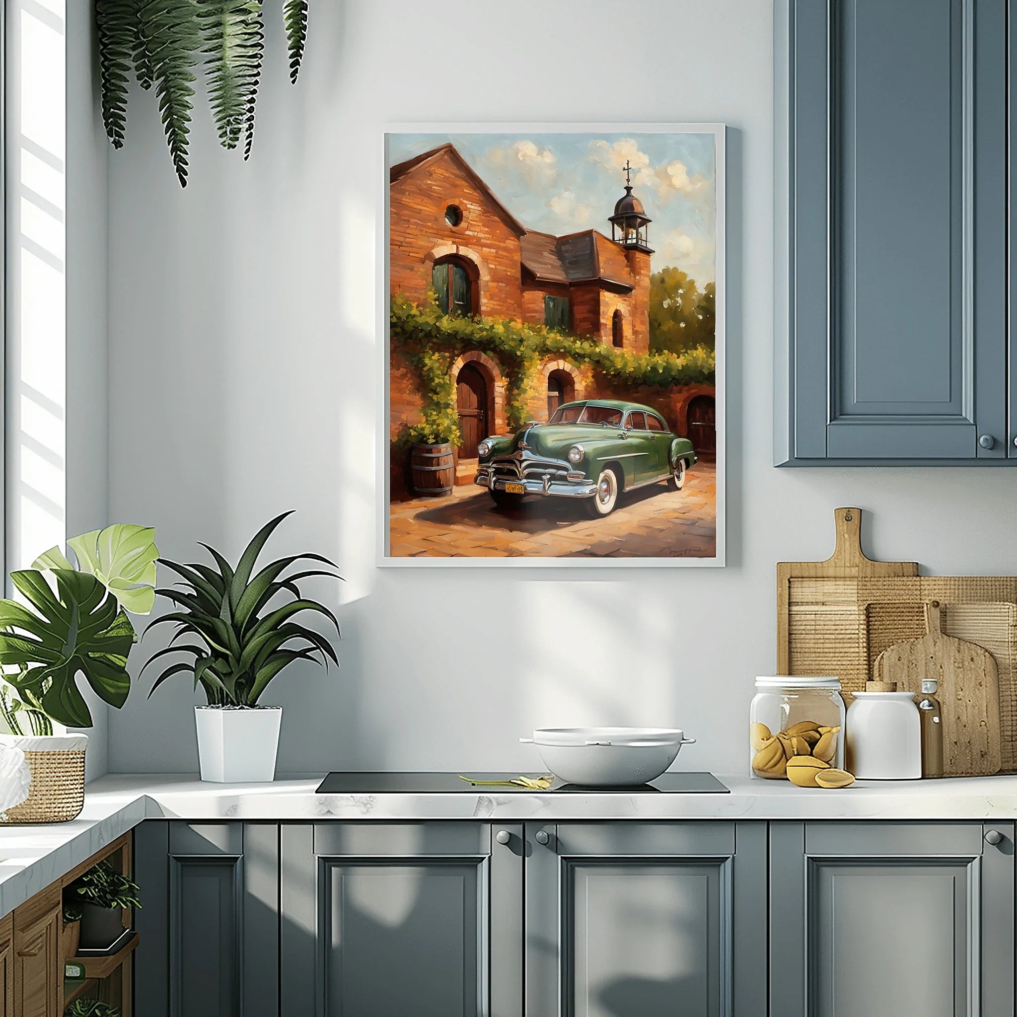 1951 Step-Down Racing Legend Wine Country Wall Art | Vintage Luxury Estate Print