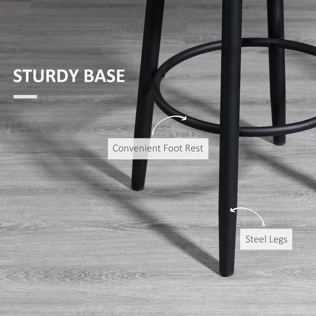 Modern 360 Degree Swivel Bar Stools Set of Two