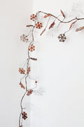Glitter Snowflake Copper Fairy Lights 20 LED