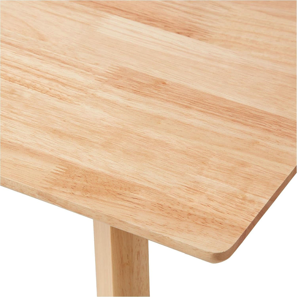 FSC Certified Solid Wood Rectangular Dining Table Seats Four Natural Finish