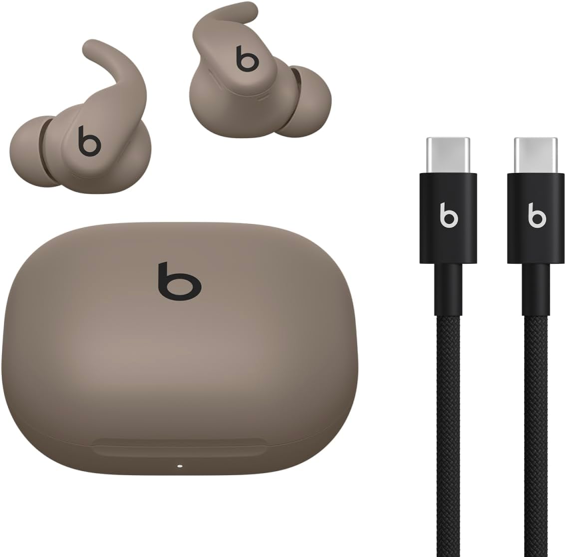 Beats Powerbeats Fit - Wireless Noise Cancelling Workout Earbuds with Secure-Fit Wingtips, Up to 30-Hour Battery Life, Sweat & Water Resistant, Apple & Android Compatible - Gravel Gray