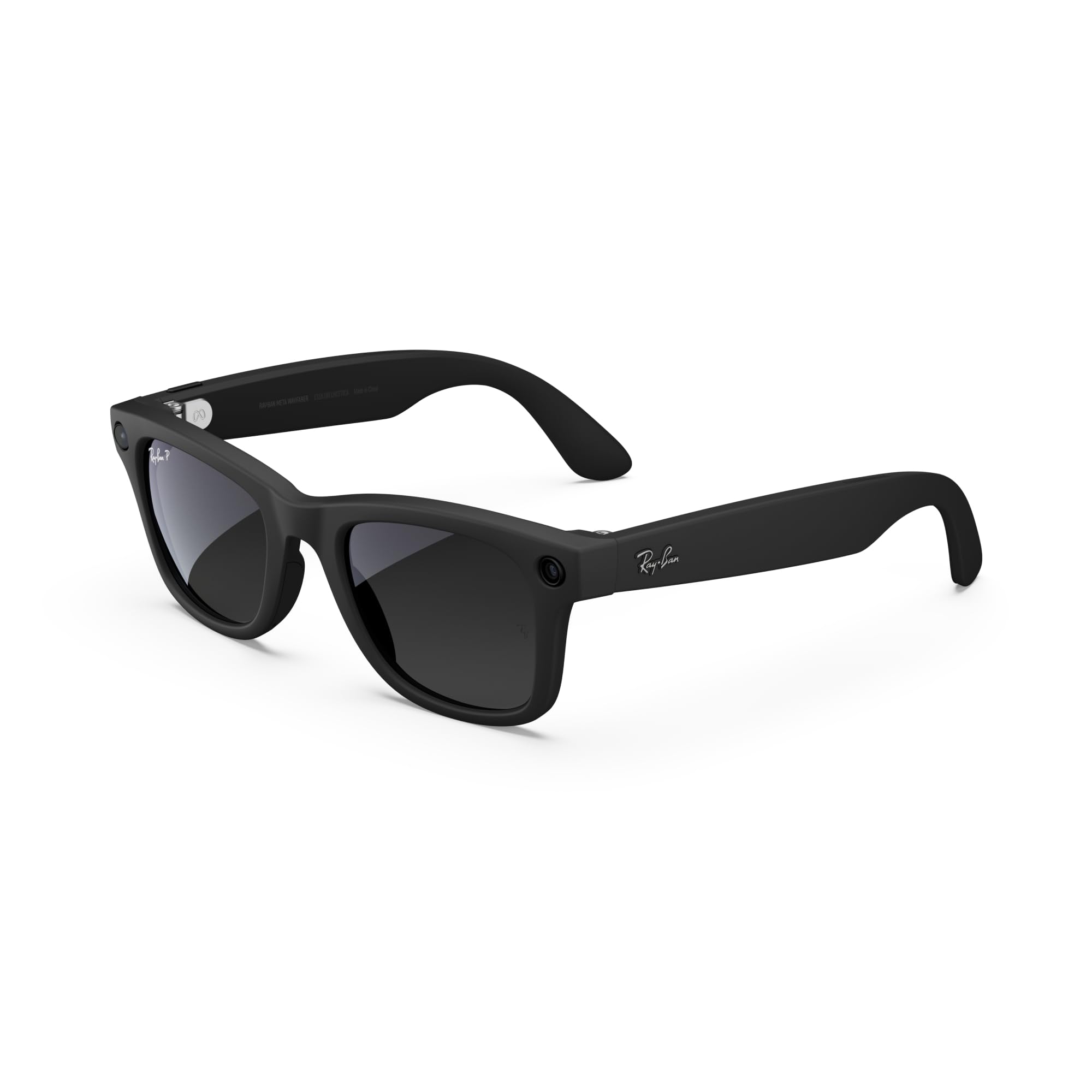 Ray-Ban Meta (Gen 1), Wayfarer, Shiny Black | Smart AI Glasses for Men, Women — 12 MP Ultra-Wide Camera, Open-Ear Speakers for Audio, Video Recording and Bluetooth — Green Lenses — Wearable Technology