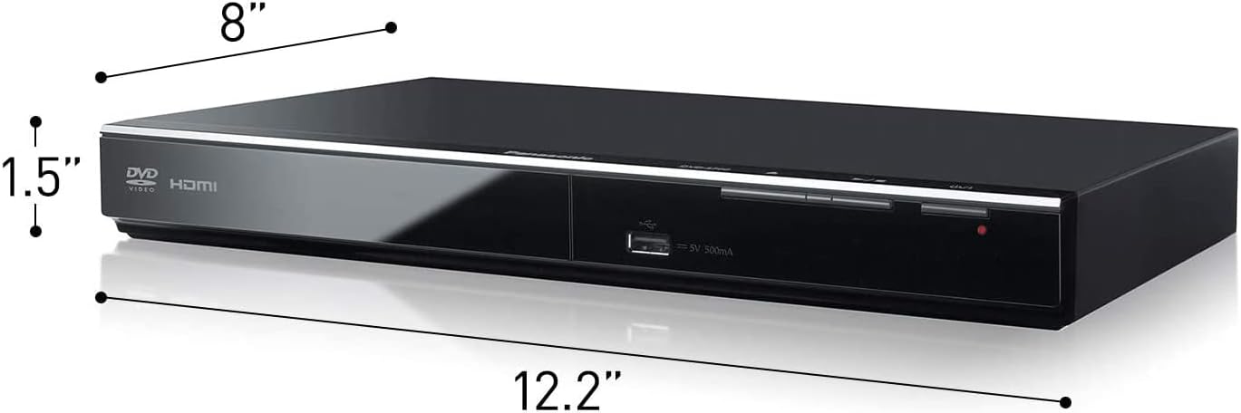 Panasonic DVD Player with Dolby Digital Sound, 1080p HD Upscaling for DVDs, HDMI and USB Connections - DVD-S700 (Black)