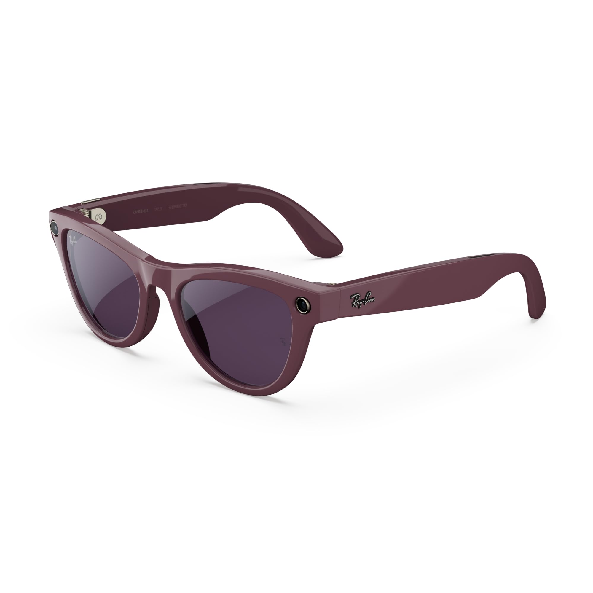 Ray-Ban Meta Skyler (Gen 2) with Meta AI, photo and video capture, longer battery life - Shiny Transparent Peach, Transitions® Brown Lenses
