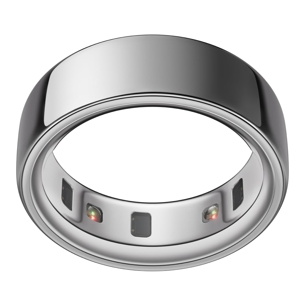 Oura Ring 4 - Ceramic Petal - Size 8 - Sleep, Activity, Women’s Health, AI Advisor, Up to 8 Days of Battery Life, Size Before You Buy, Android & iOS Compatible