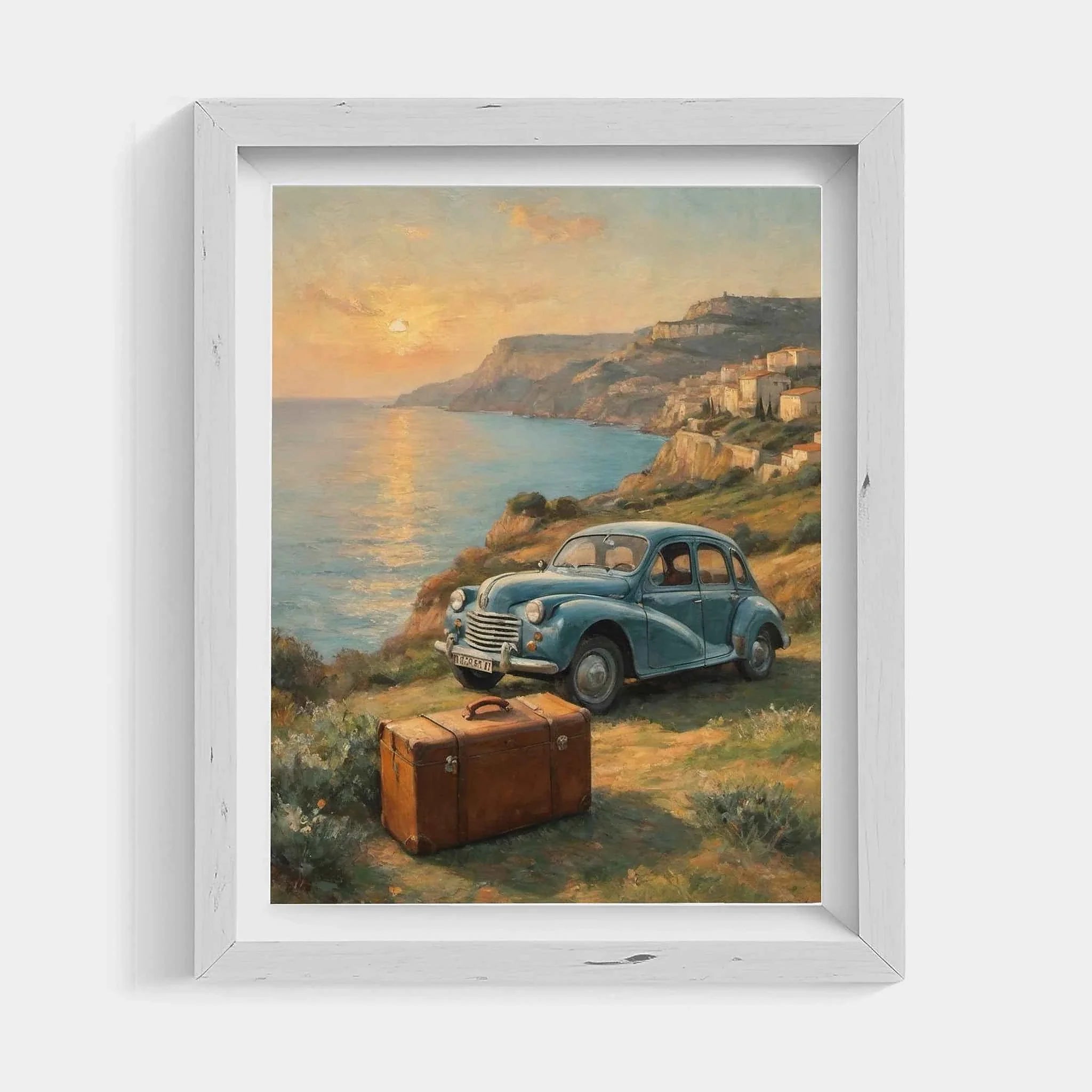 1952 French Economy Pioneer Coastal Sunset Wall Art | Vintage European Style