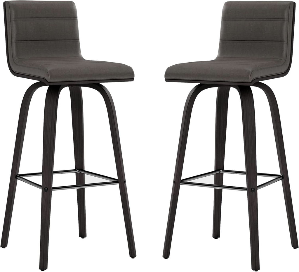 Vienna 30 Inch Bar Height Bar Stool Grey And Black