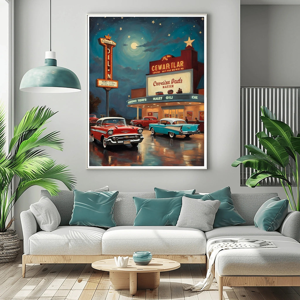 1957 Tri-Five Icon Collection - Drive-In Cinema Edition | Poster Canvas