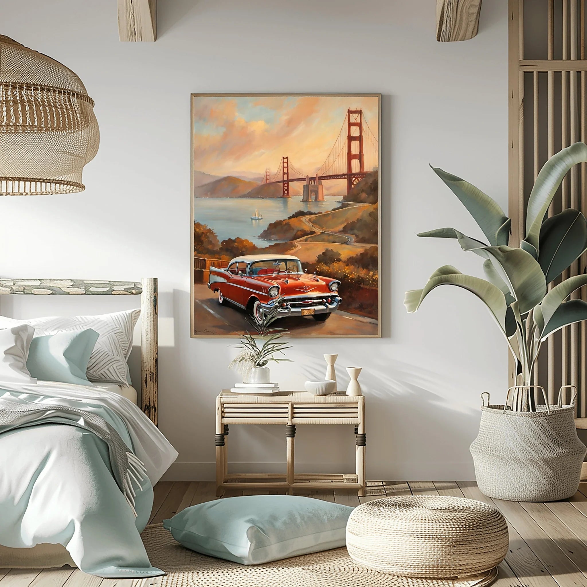 1957 Tri-Five Icon Collection - Golden Gate Edition | Poster Canvas