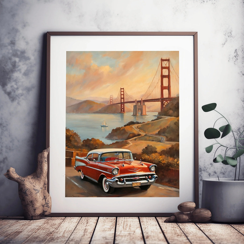 1957 Tri-Five Icon Collection - Golden Gate Edition | Poster Canvas