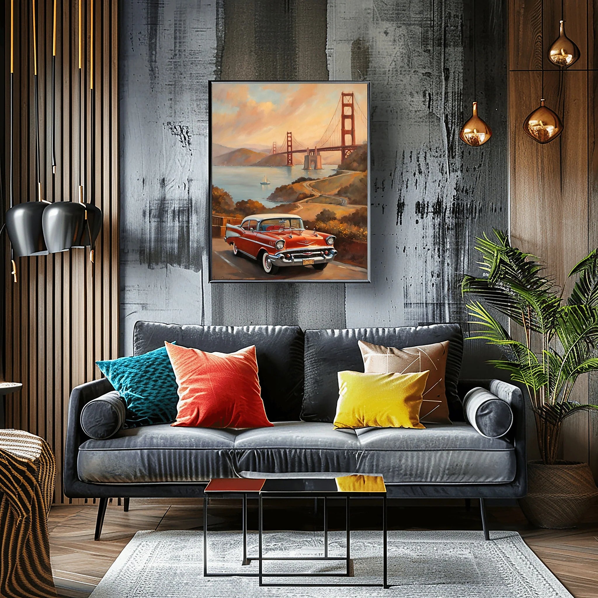 1957 Tri-Five Icon Collection - Golden Gate Edition | Poster Canvas