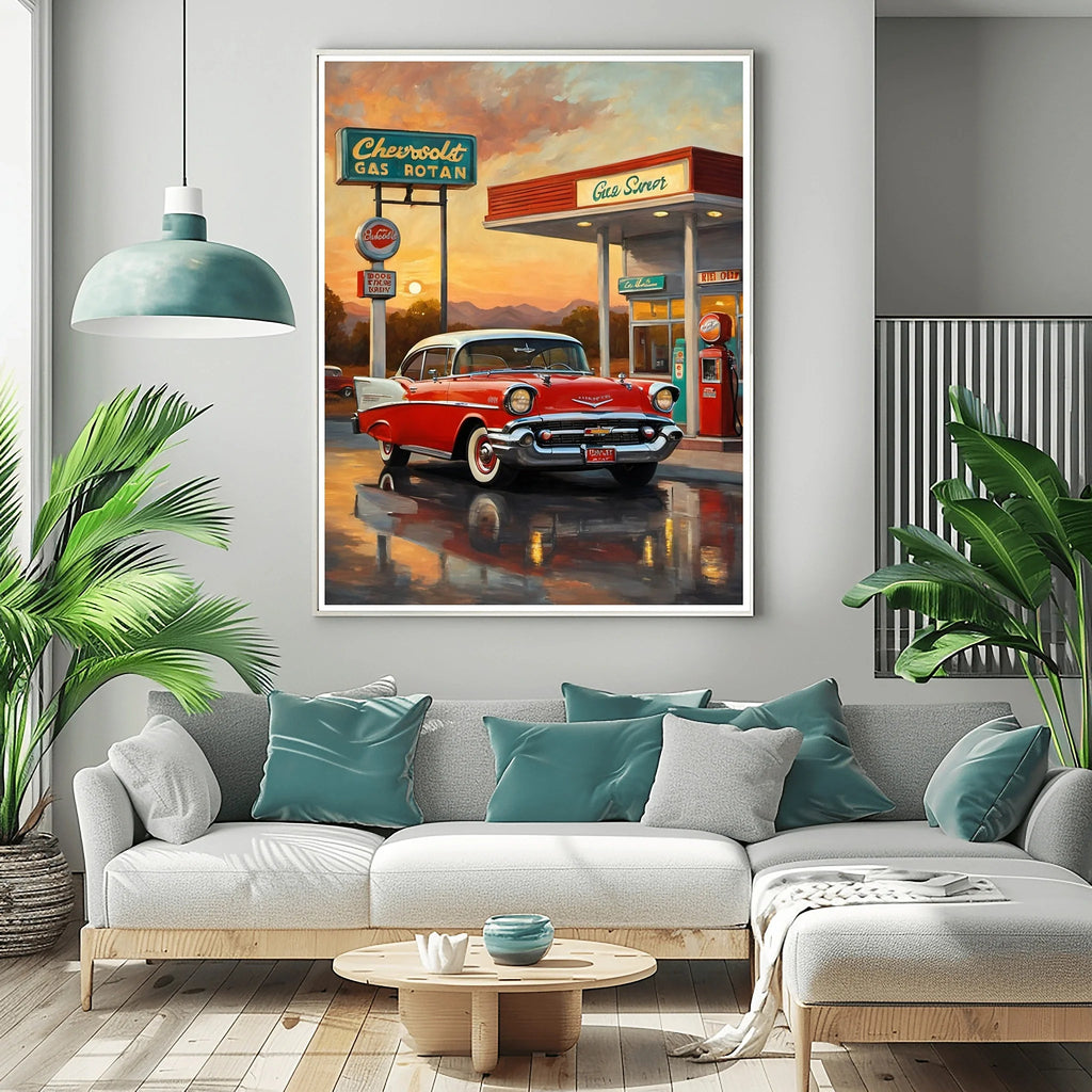 1957 Tri-Five Icon Collection - Vintage Station Edition | Poster Canvas