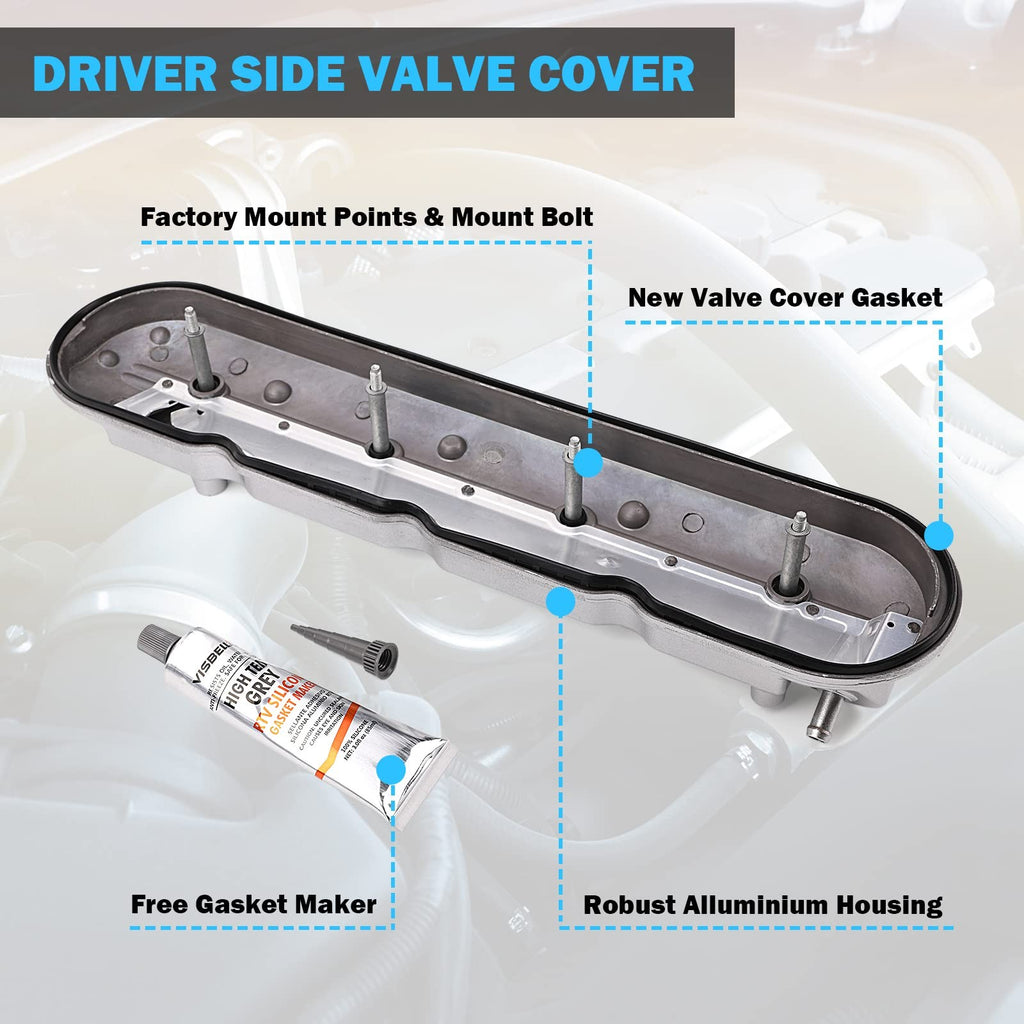 Mnjws Valve Cover Gaskets - Compatible 1999-2010 4.8L 5.3L 5.7L 6.0L 6.2L Chevy