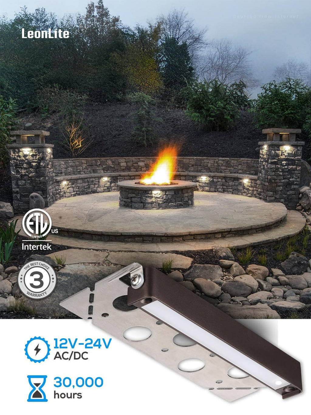 Leonlite 7 Inch Led Hardscape Lighting Update Retaining Wall Lights Led