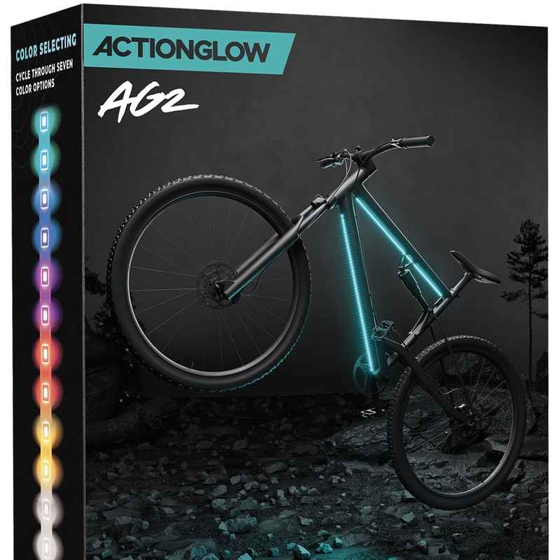Actionglow Led Bike Lighting System Ag2 - Bike Frame Lights 7 Color Modes 100