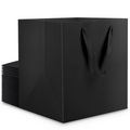 Eusoar Black Bags Handles 10X10X10 Inches Pack Of 20 Paper Gift Bag Handles