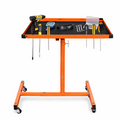 A A In Mechanics Rolling Work Table Adjustable Mobile Tray Table For Shop