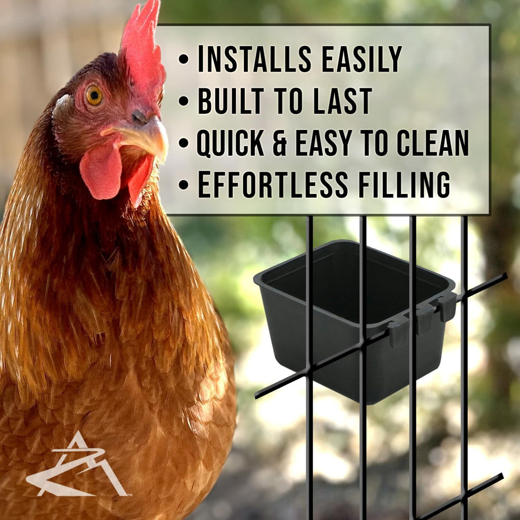 The Rop Shop 50-Pack - Black Cage Cups Hold 1 Pint / 16 Fl Oz To Hang Feed