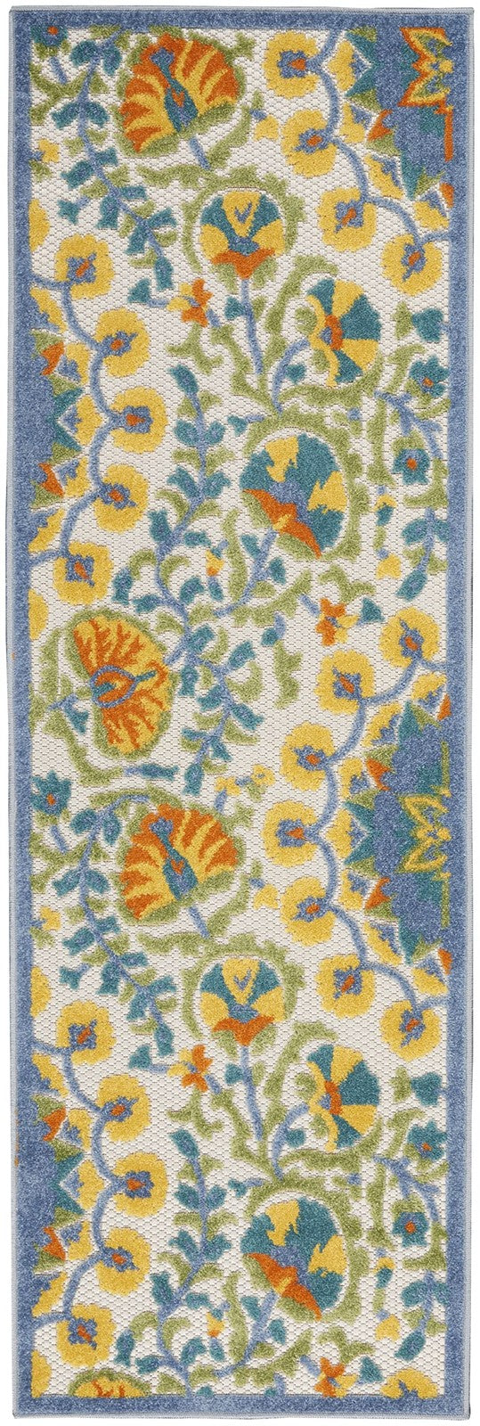 Nourison Home Aloha Multicolor 2 X 6 Area Rug - Easy Clean Non Shedding Bed
