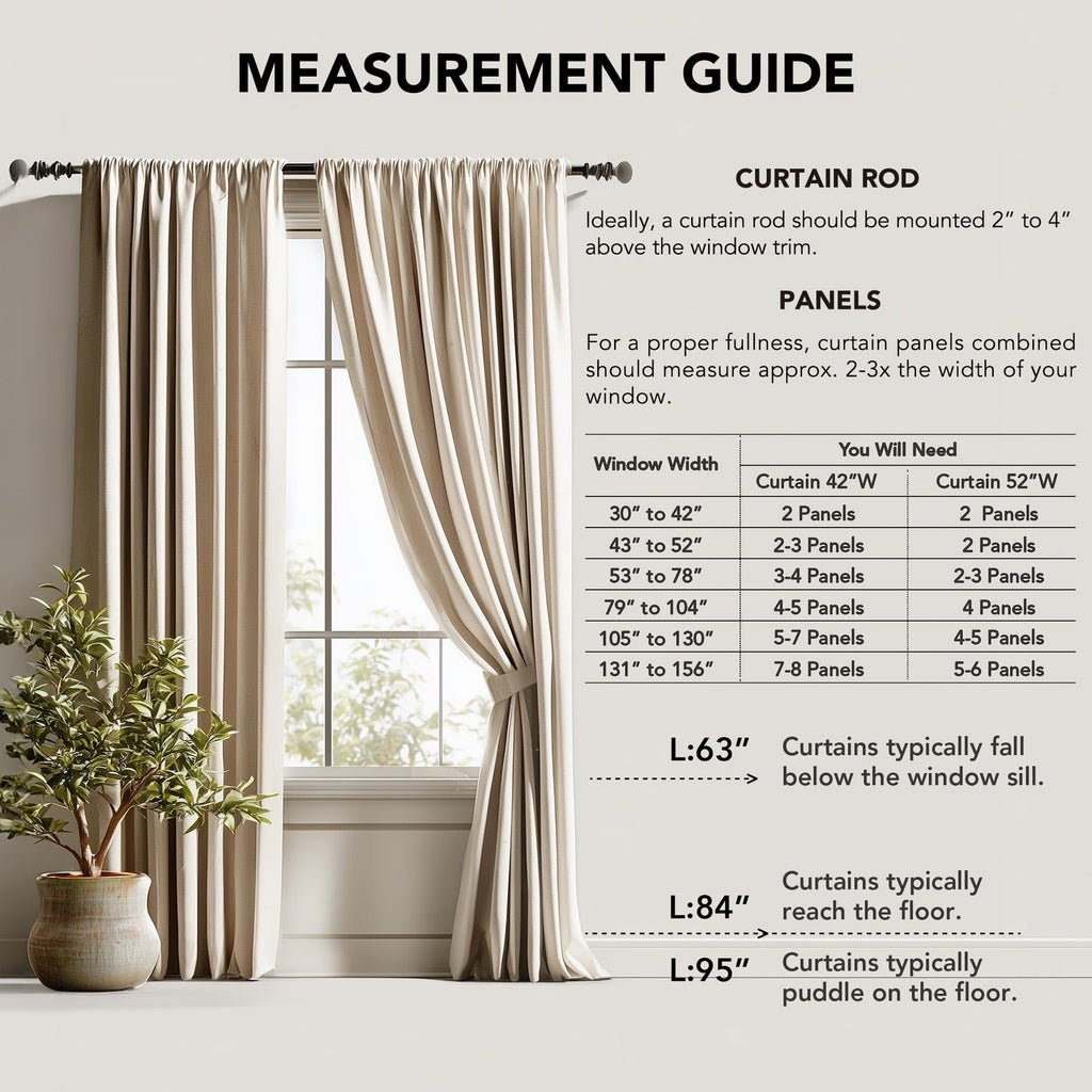 Deconovo Blackout Curtains For Bedroom Thermal Insulated Room Darkening Rod