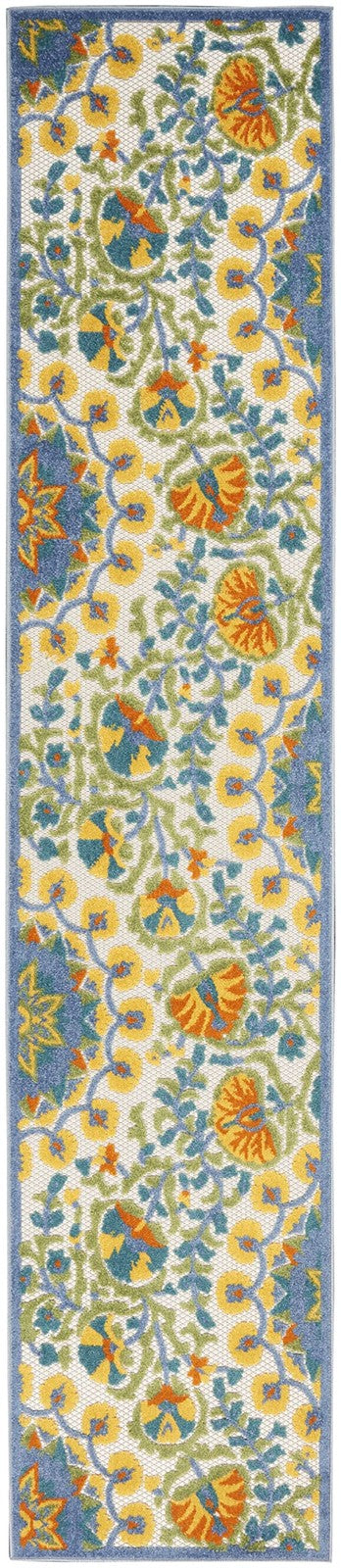 Nourison Home Aloha Multicolor 23 X 12 Area Rug - Easy Clean Non Shedding Bed