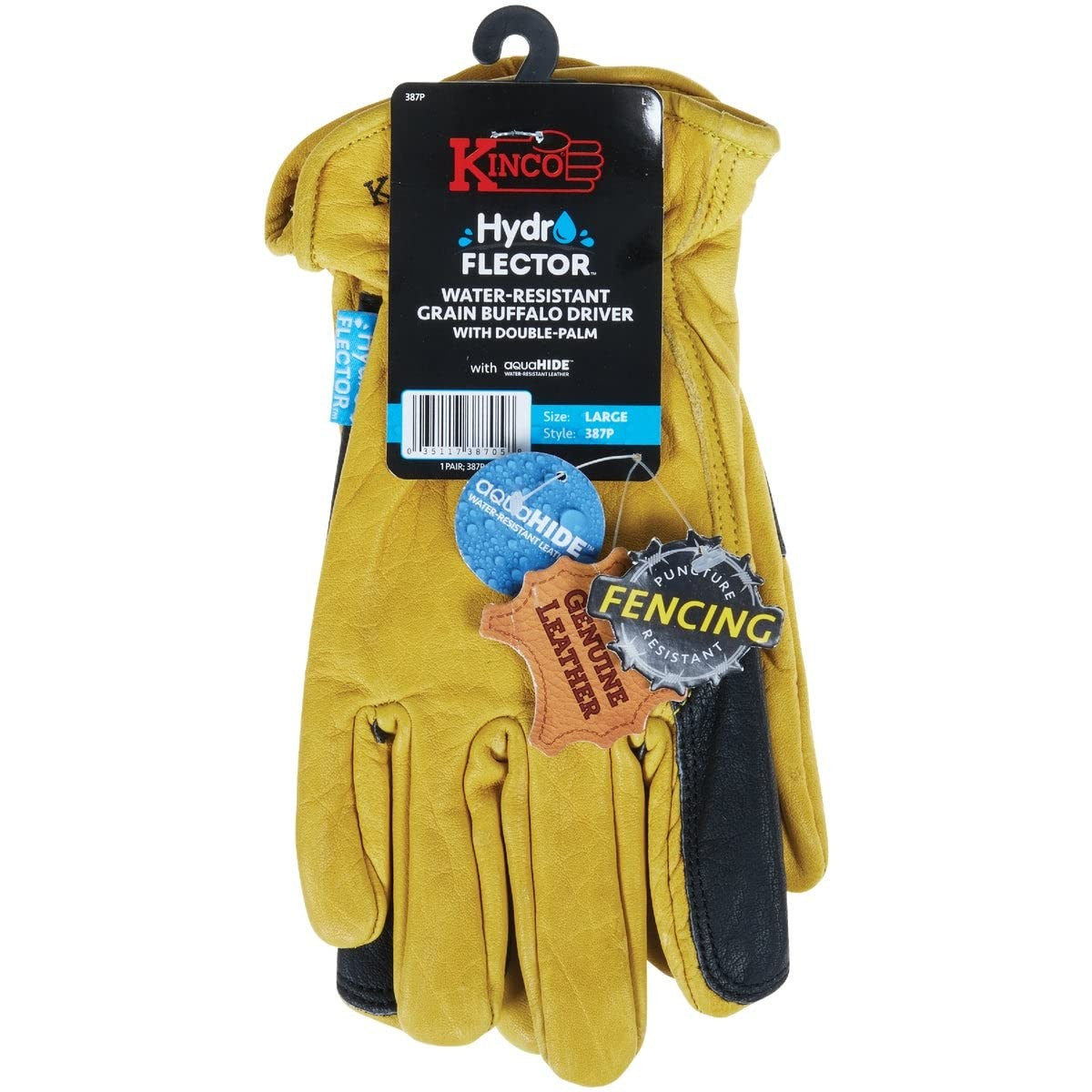Kinco - Hydroflector Unlined Buffalo Leather Work Gloves 387P
