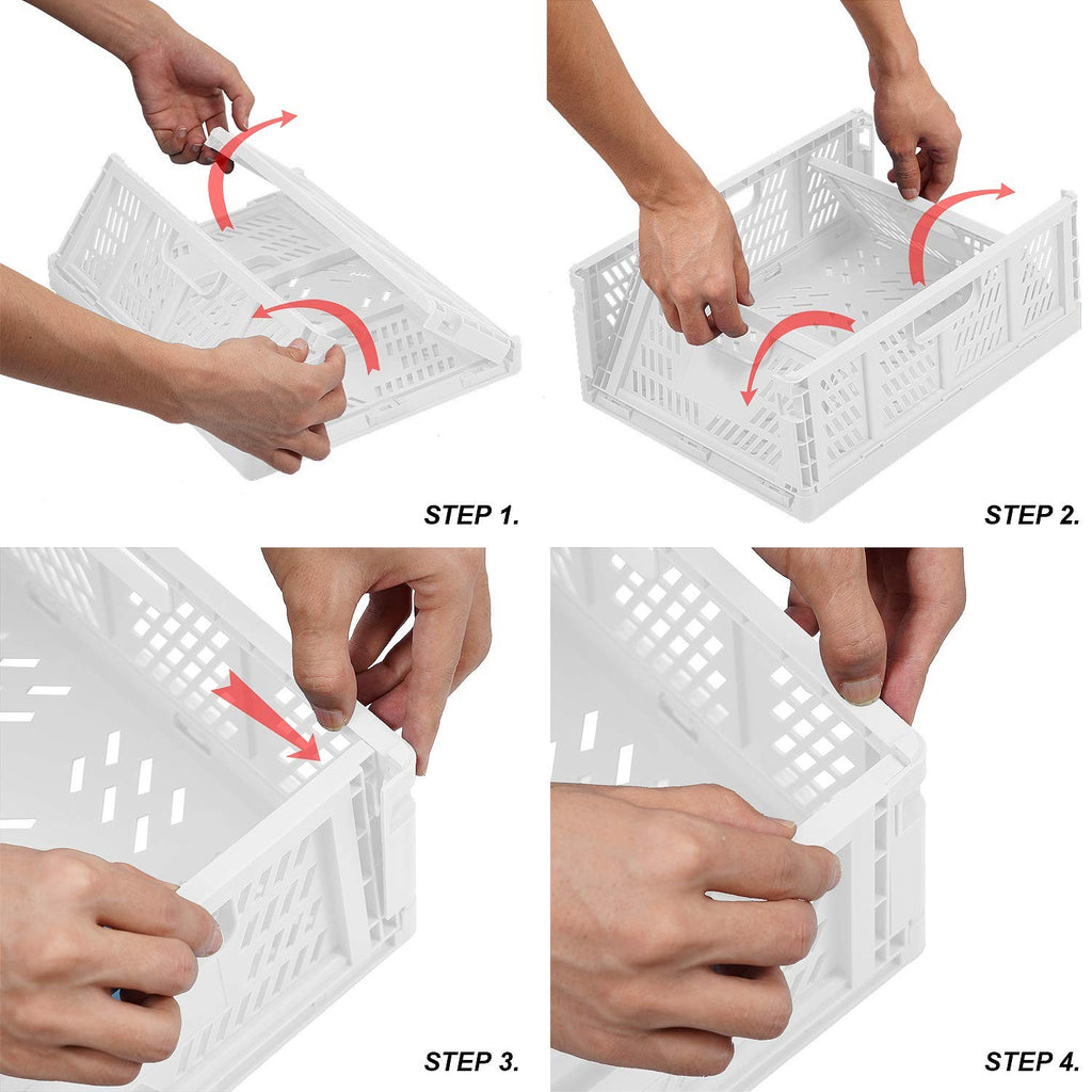 Phyllia 4 Pc Baskets Plastic For Shelf Home Kitchen Storage Bin Organizer