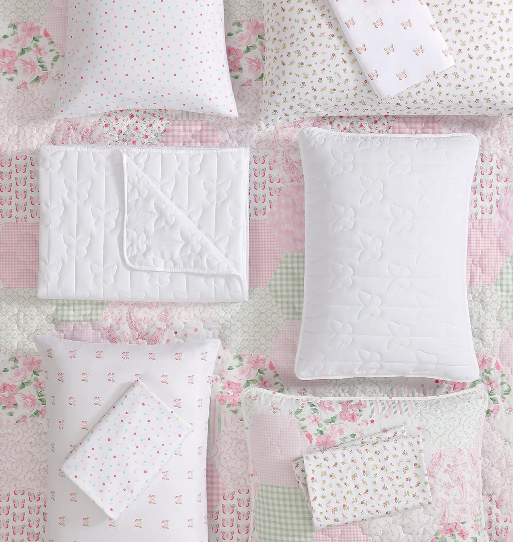 Laura Ashley Kids - Full Quilt Set Reversible Brushed Microfiber Bedding