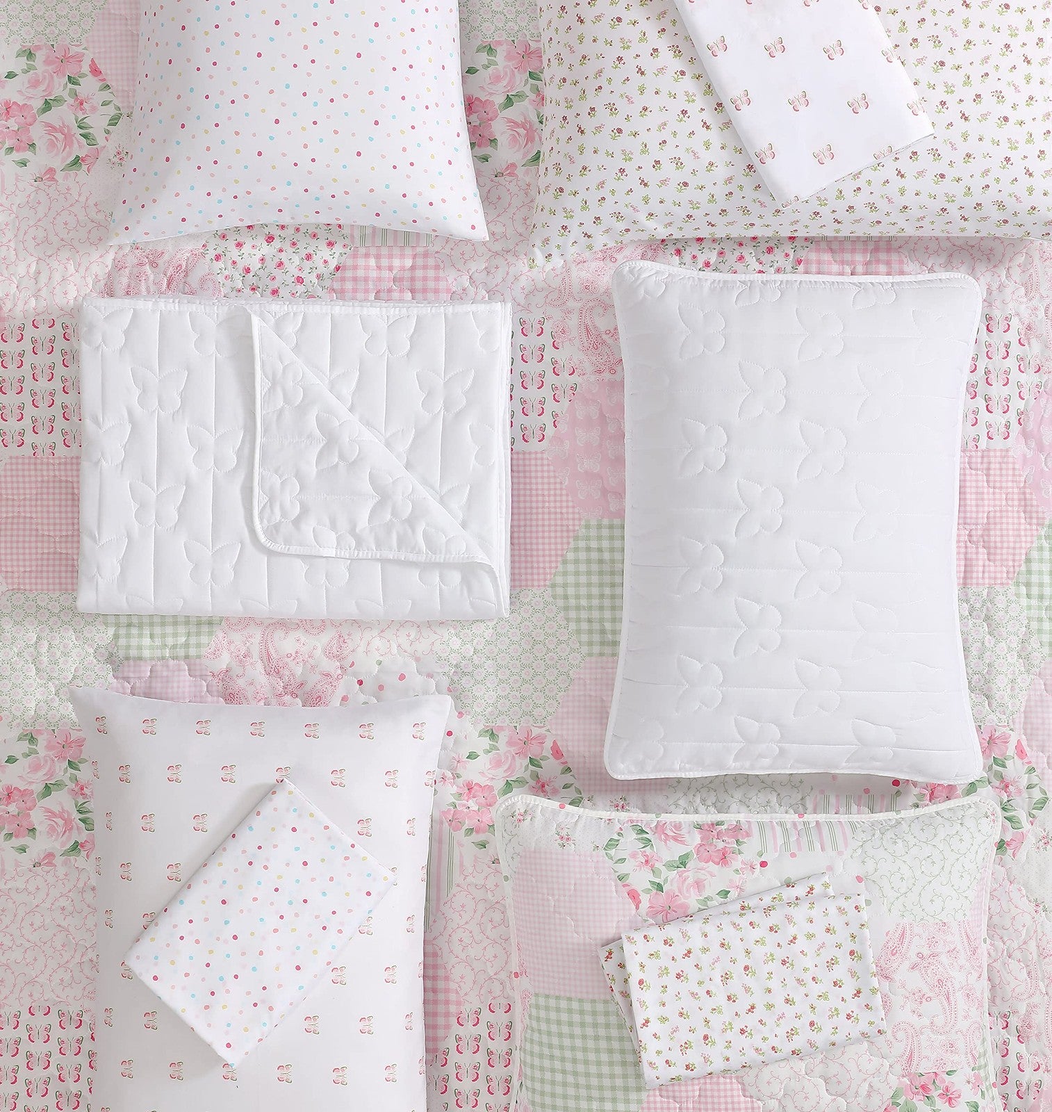 Laura Ashley Kids - Full Quilt Set Reversible Brushed Microfiber Bedding