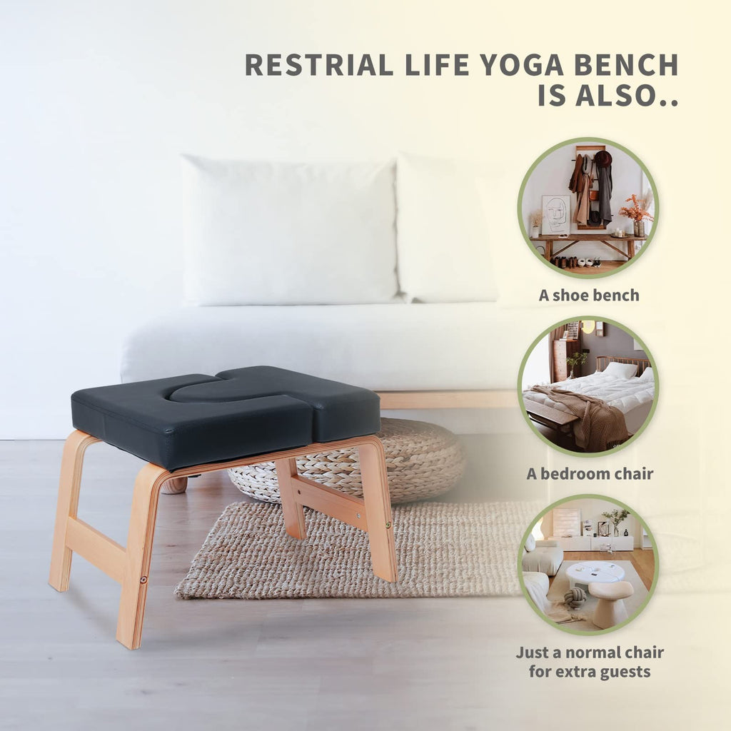 Restrial Life Yoga Inversion Bench- Headstand Bench For Home Gym Relieve Stress
