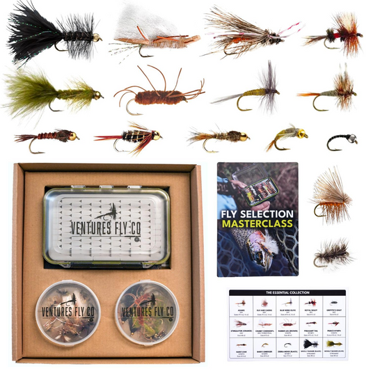 Ventures Fly Co. 40 Premium Hand Tied Fly Fishing Flies Assortment Fly Included