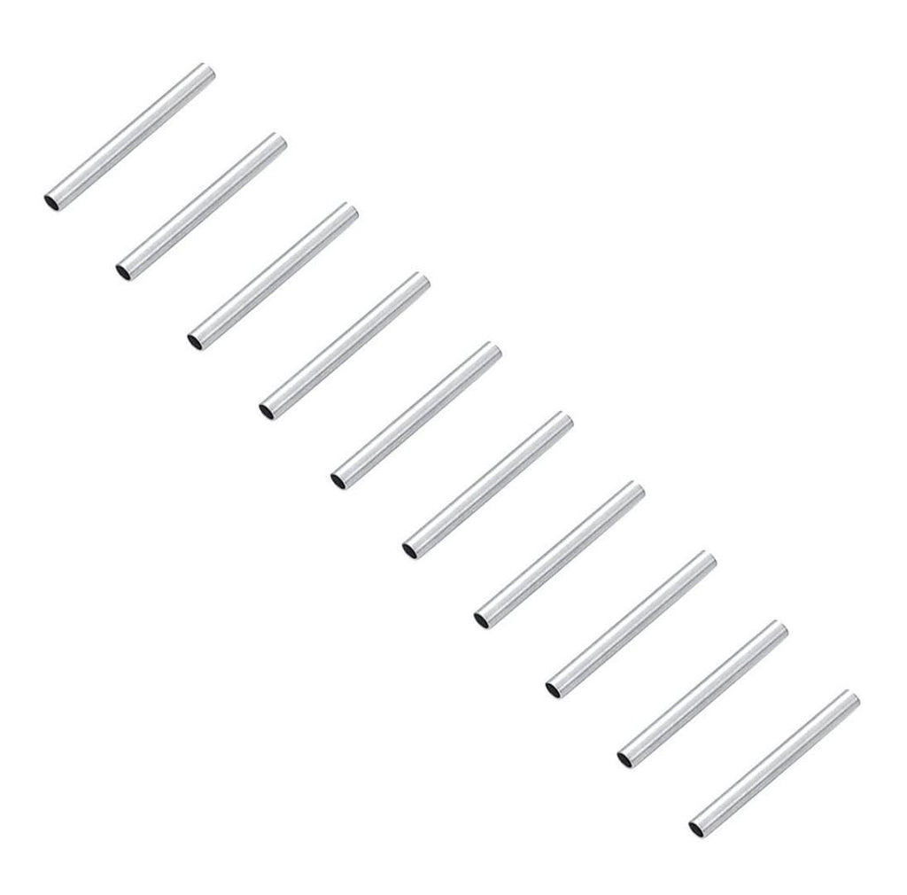 50Pcs Adabele Sterling Silver Hypoallergenic Straight Tube Loose Beads 20Mm