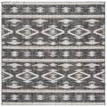 Safavieh Washable Rug Outdoor Courtyard Collection - 4 Square Black Grey
