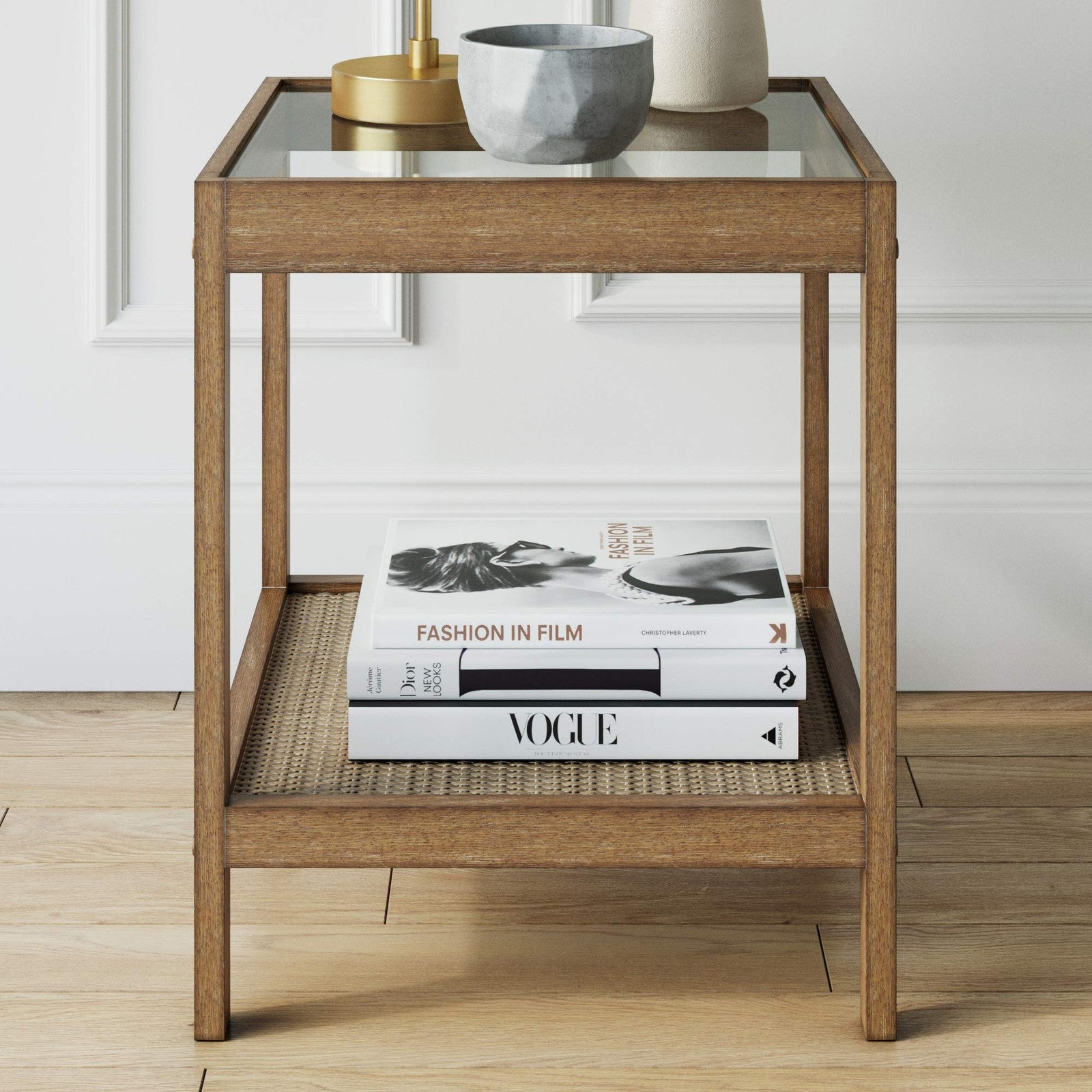 Nathan James 33301 Hayes Solid Wood Nightstand Bedside End Or Side Table In